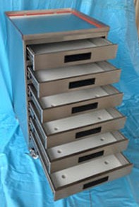 custom-stainless-steel-cabinet-drawers-storing-probe-test-dut-semiconductor-fab-metrology-inspection-lab
