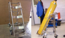 stainless-steel-trolley-cart-dolly-store-transport-gas-cylinders-bottles-medical-semiconductor-cleanroom-harsh-enviroment