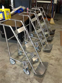 stainless-steel-trolley-cart-dolly-store-transport-gas-cylinders-bottles-medical-semiconductor-cleanroom-harsh-enviroment