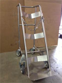 stainless-steel-trolley-cart-dolly-store-transport-gas-cylinders-bottles-medical-semiconductor-cleanroom-harsh-enviroment
